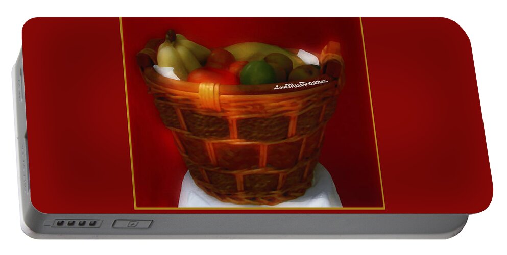 Art Portable Battery Charger featuring the digital art Fruit Art 6 by Miss Pet Sitter