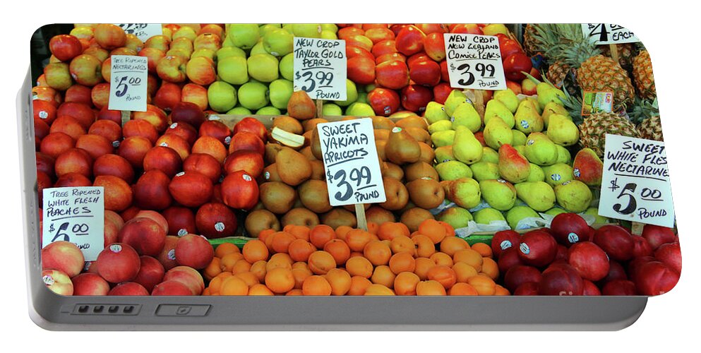 Pike Place Market Portable Battery Charger featuring the photograph Fruits 2397 by Jack Schultz