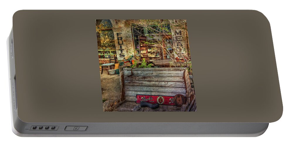 Hdr Portable Battery Charger featuring the photograph Fruits Meats And Beer by Thom Zehrfeld