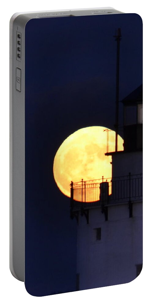 Moon Portable Battery Charger featuring the photograph Illusion by Colleen Phaedra