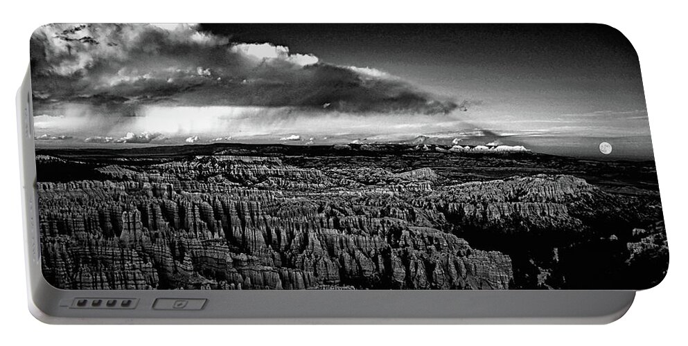 Full Moon Rise Over Bryce Portable Battery Charger featuring the photograph Full Moon Rise Over Bryce by Raymond Salani III
