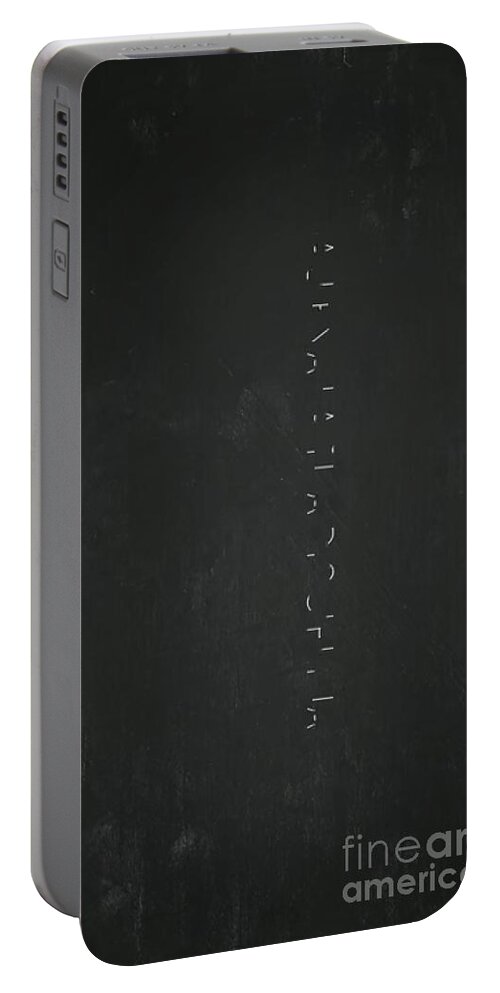 Oil Portable Battery Charger featuring the painting Futurist Stelae by Archangelus Gallery