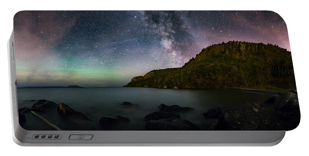 Aboriginal Portable Battery Charger featuring the photograph FWFN Nightscape Stacked Panorama by Jakub Sisak