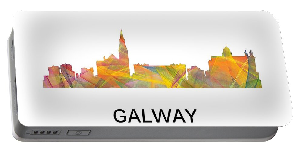 Galway Ireland Skyline Portable Battery Charger featuring the digital art Galway Ireland Skyline by Marlene Watson