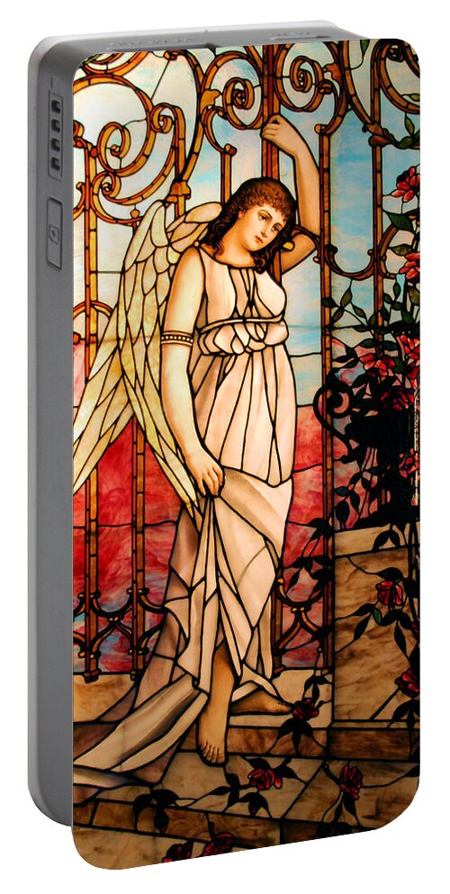 Angel Portable Battery Charger featuring the photograph Garden Angel by Kristin Elmquist