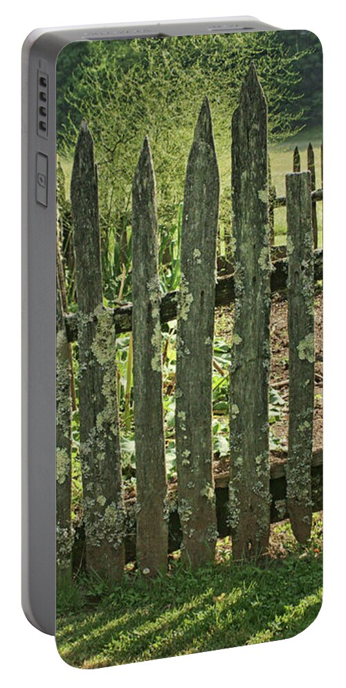 Fence Portable Battery Charger featuring the photograph Garden - Fence by Nikolyn McDonald
