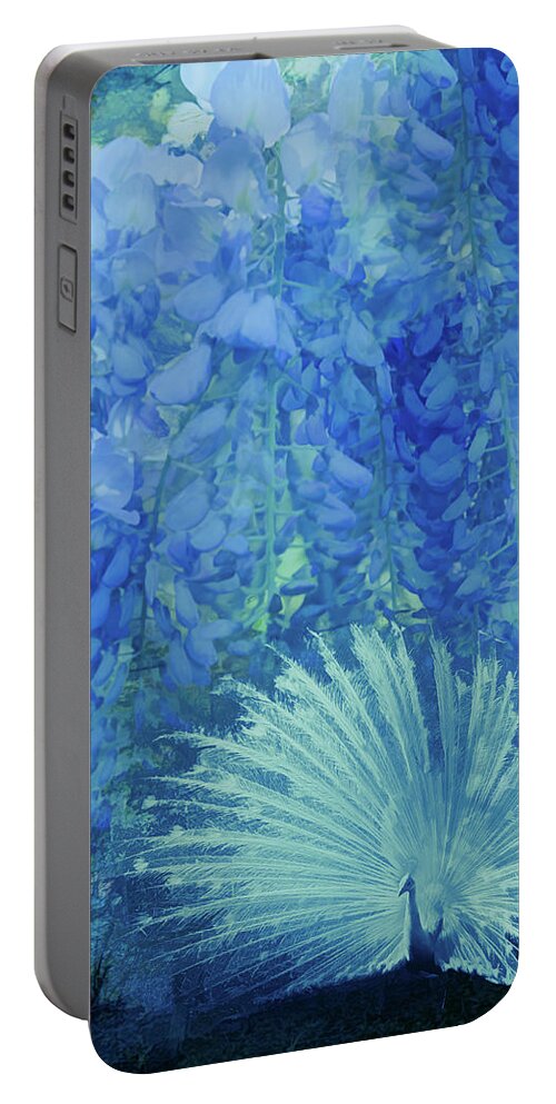 Appalachia Portable Battery Charger featuring the photograph Garden of Blues by Debra and Dave Vanderlaan