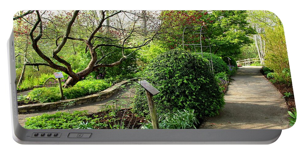 Garden Portable Battery Charger featuring the photograph Garden Paths by Allen Nice-Webb