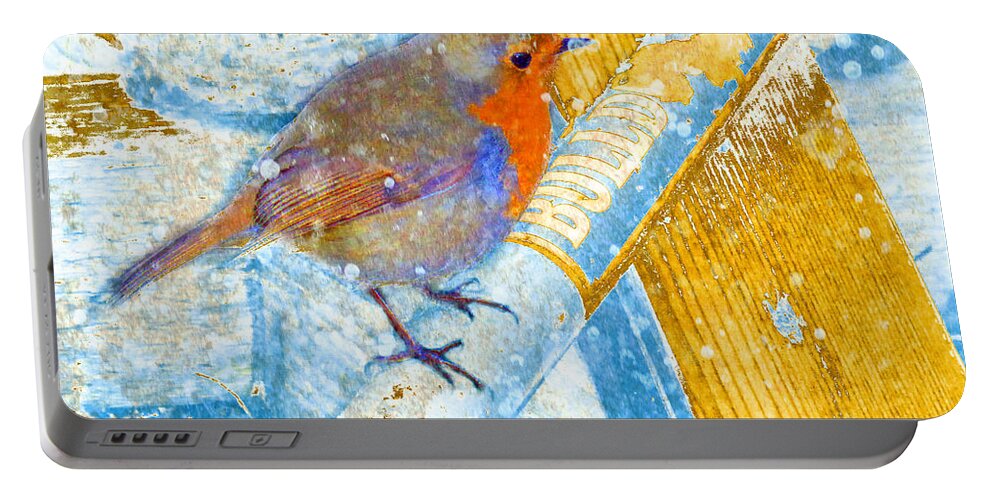 Robin Portable Battery Charger featuring the photograph Garden robin by LemonArt Photography