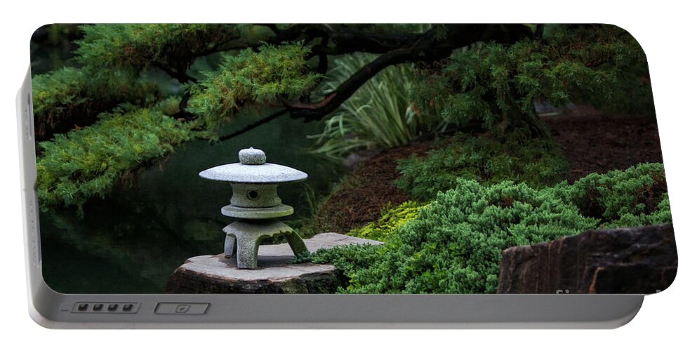 Gibbs Gardens Portable Battery Charger featuring the photograph Garden Tranquility by Doug Sturgess