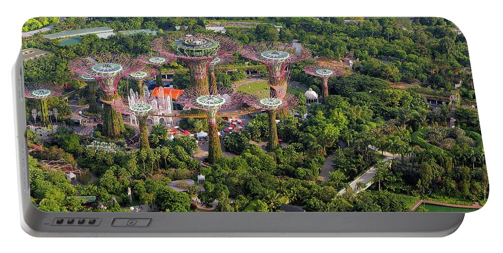 Gardens By The Bay Portable Battery Charger featuring the photograph Gardens by the Bay by David Gn