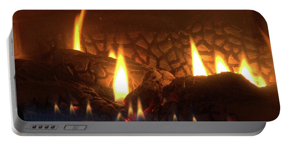 Natural Gas Portable Battery Charger featuring the photograph Gas Stove Flame by Scott Carlton