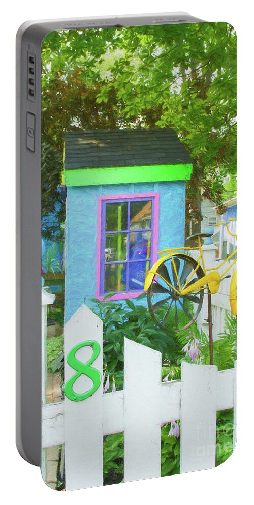 Gardens Portable Battery Charger featuring the photograph Gate at 18 by Marilyn Cornwell