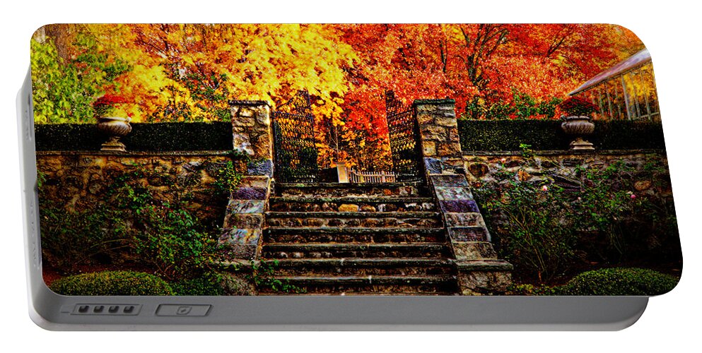 Autumns Portable Battery Charger featuring the digital art Gates to Autumn by Lilia S