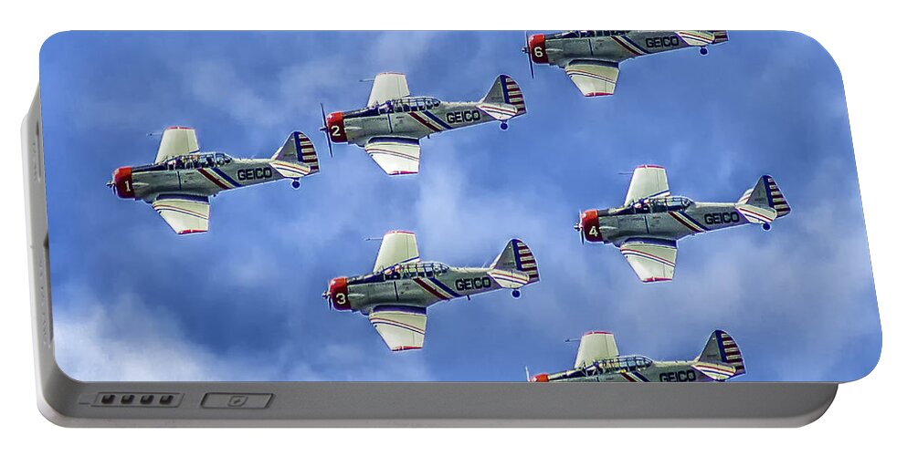 Geicgo Portable Battery Charger featuring the photograph GEICO Skytypers by Nick Zelinsky Jr
