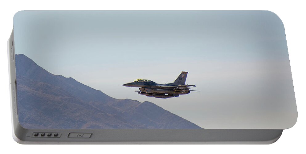 General Dynamics Portable Battery Charger featuring the photograph General Dynamics F-16 WA 839 - Nellis AFB by John Black