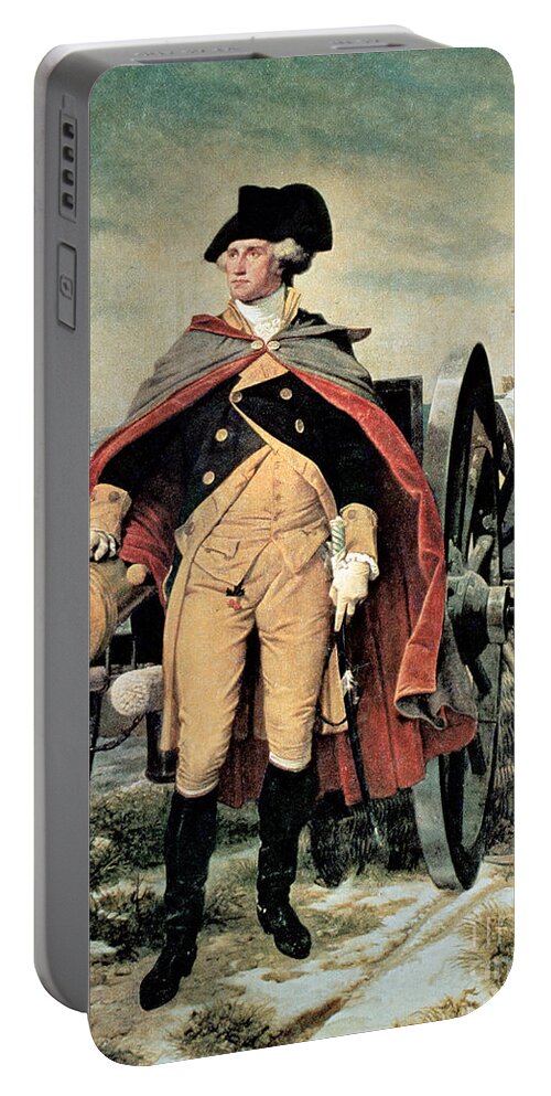 George Washington At Dorchester Heights Portable Battery Charger featuring the painting George Washington at Dorchester Heights by Emanuel Gottlieb Leutze