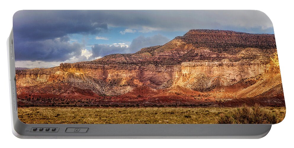 Rio Portable Battery Charger featuring the photograph Ghost Ranch Red by Diana Powell