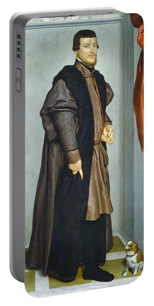 Giovanni Battista Moroni Portable Battery Charger featuring the painting Gian Federico Madruzzo by Giovanni Battista Moroni