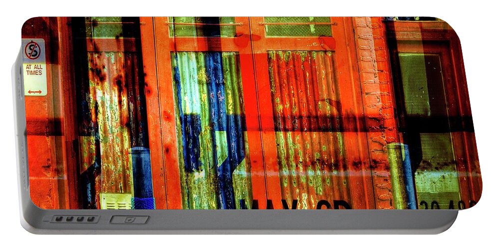 Abstract Portable Battery Charger featuring the photograph Gimmie A Sign by Wayne Sherriff