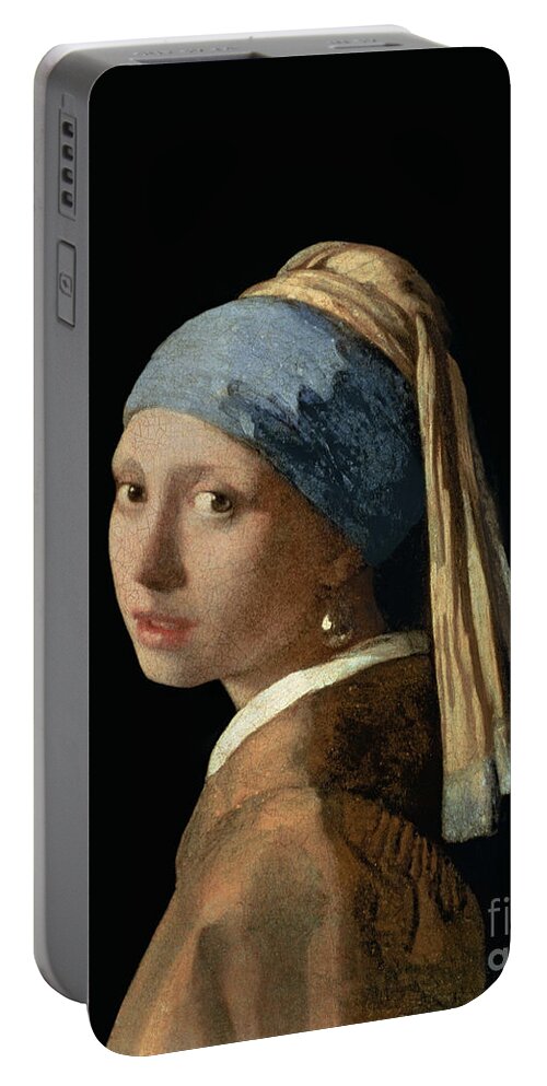 Girl With A Pearl Earring Portable Battery Charger for Sale by Jan Vermeer