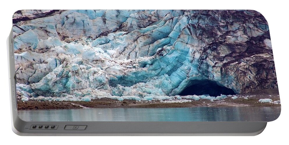 Cave Portable Battery Charger featuring the photograph Glacier Cave by Anthony Jones