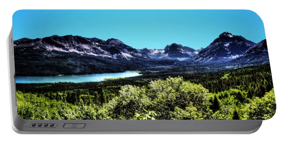 Montana Portable Battery Charger featuring the photograph Glacier National Park Views Panorama No. 01 by Roger Passman