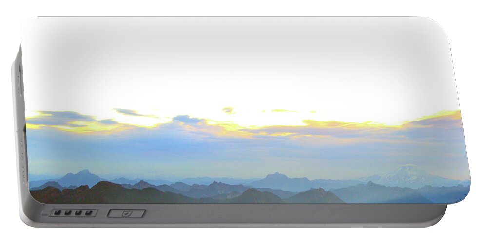  Portable Battery Charger featuring the photograph Glacier Peak at Sunrise by Brian O'Kelly