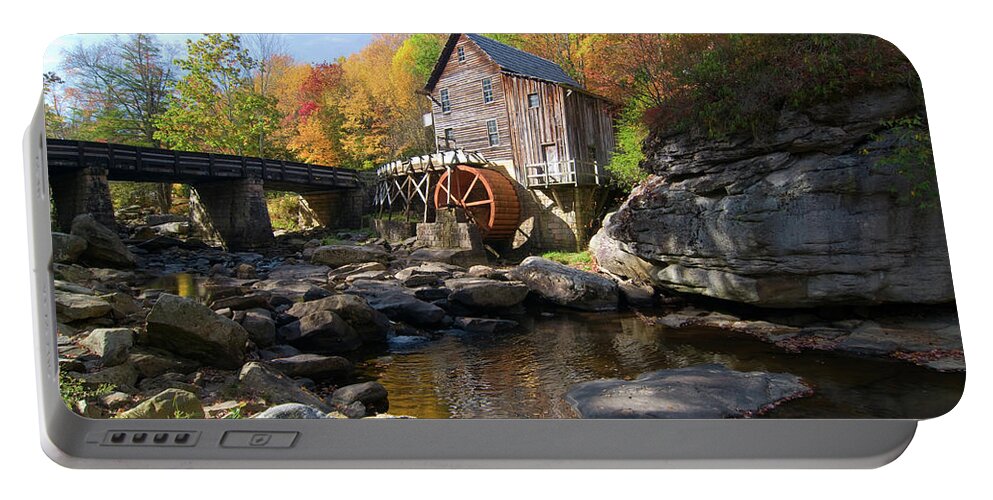 Mill Portable Battery Charger featuring the photograph Glade Creek Grist Mill by Steve Stuller