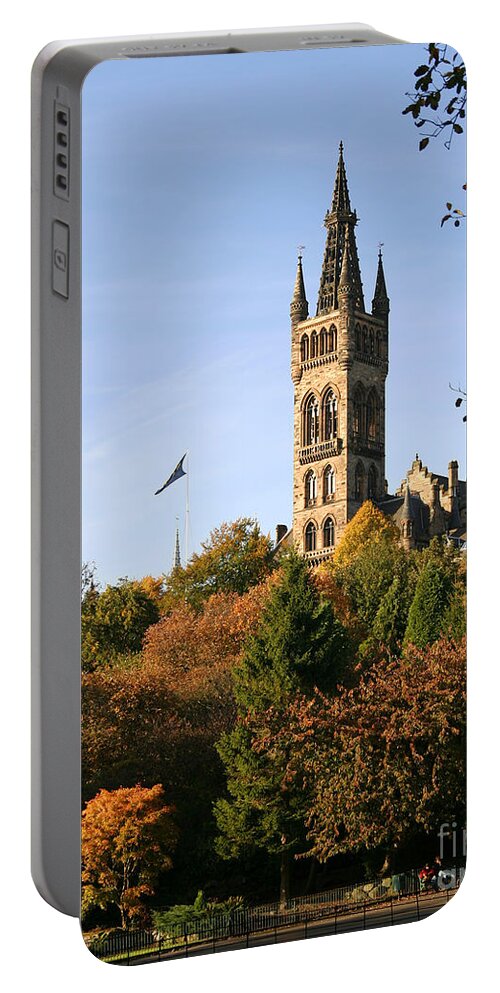 Glasgow University Portable Battery Charger featuring the photograph Glasgow University by Liz Leyden