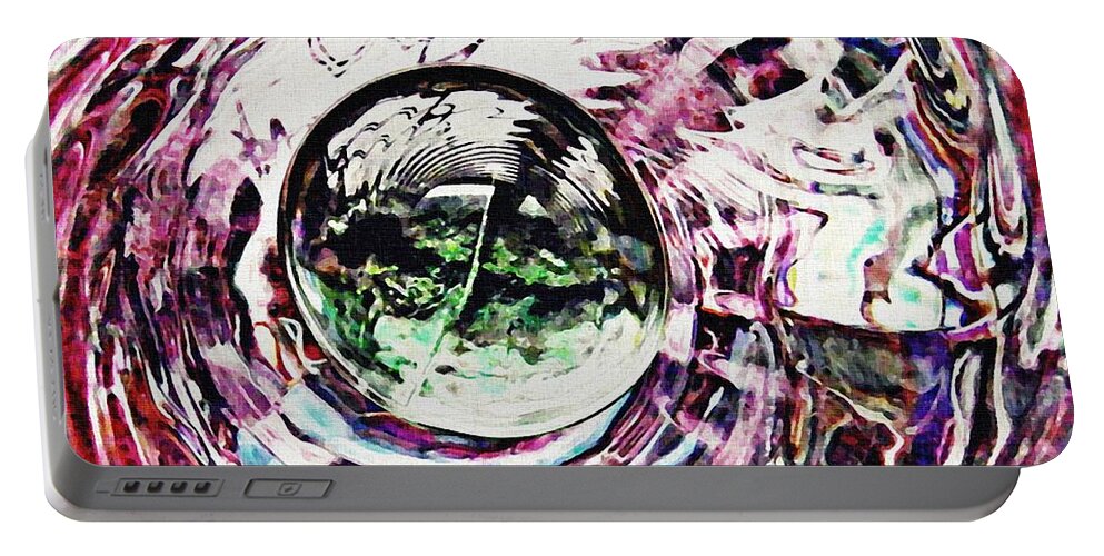 Glass Portable Battery Charger featuring the photograph Glass Abstract 515 by Sarah Loft