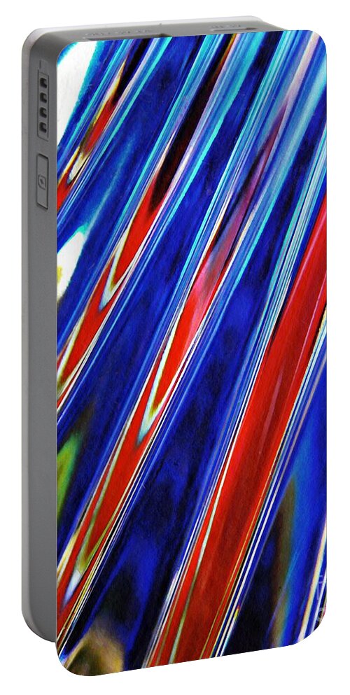 Glass Portable Battery Charger featuring the photograph Glass Abstract 785 by Sarah Loft