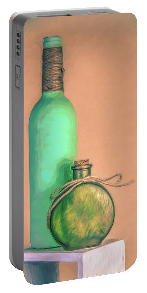 Bottle Portable Battery Charger featuring the photograph Glass Bottle Composition by Tom Mc Nemar