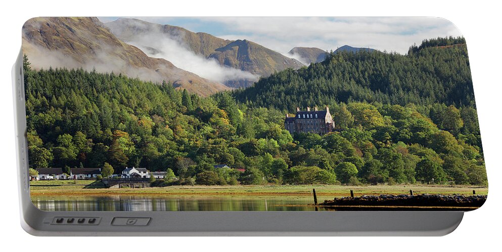 Ballachulish Portable Battery Charger featuring the photograph Glencoe house landscape by Grant Glendinning
