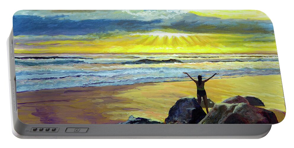 Glory Portable Battery Charger featuring the painting Glorious Day by Lynn Hansen