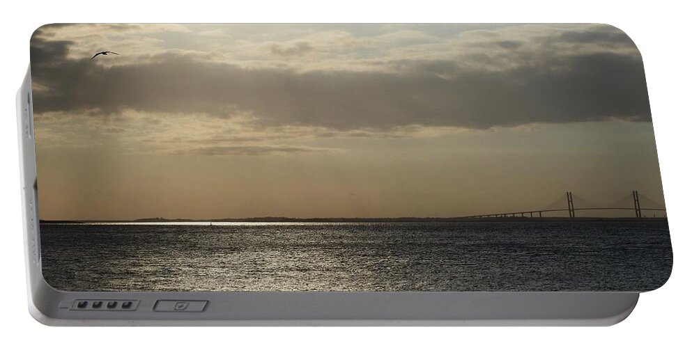 Sunset Portable Battery Charger featuring the photograph Glorious by Jan Gelders