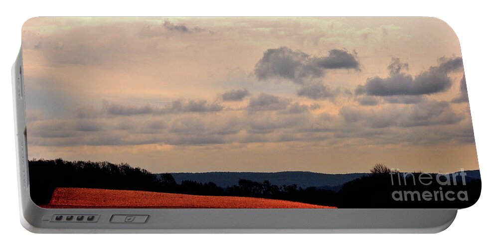 Landscape Portable Battery Charger featuring the photograph Glowing Field by Lori Tambakis