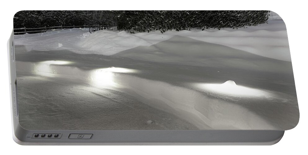 Snow Portable Battery Charger featuring the photograph Glowing Landscape Lighting by D K Wall