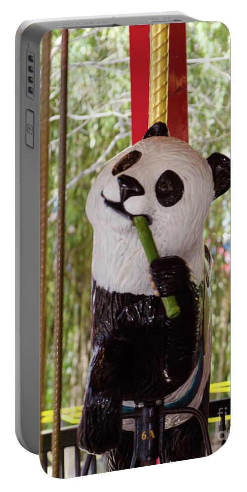 Panda Portable Battery Charger featuring the photograph Go Round And Round by Donna Brown