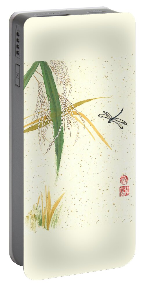 Asian Portable Battery Charger featuring the painting Gohan by Terri Harris