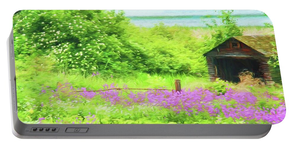 Spring Portable Battery Charger featuring the photograph Going By by Kathy Bassett