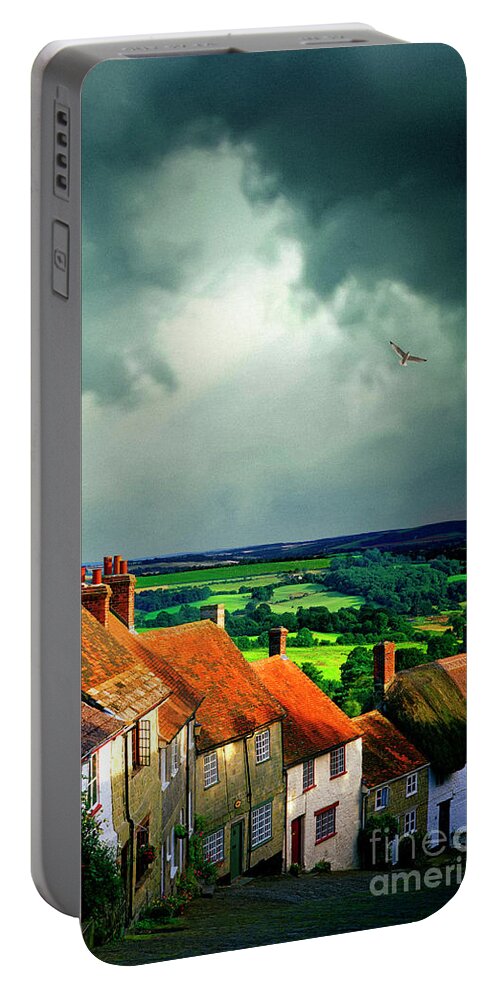Ag004879 Portable Battery Charger featuring the photograph Gold Hill by Edmund Nagele FRPS
