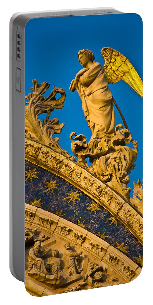 Angel Portable Battery Charger featuring the photograph Golden Angel by Harry Spitz