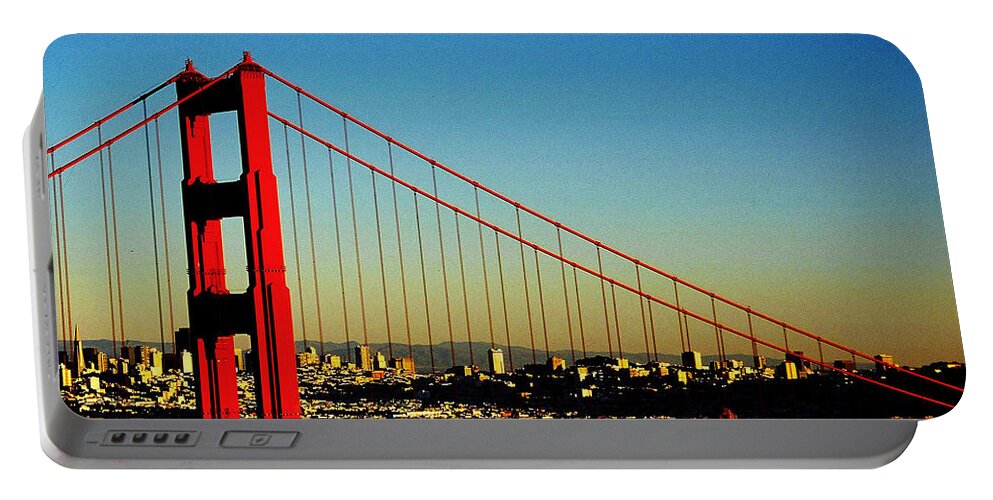 North America Portable Battery Charger featuring the photograph Golden Gate Bridge by Juergen Weiss