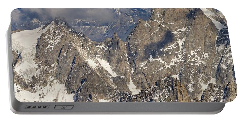 Aiguille Du Midi Portable Battery Charger featuring the photograph Golden Light at Aiguille du Midi by Stephen Taylor
