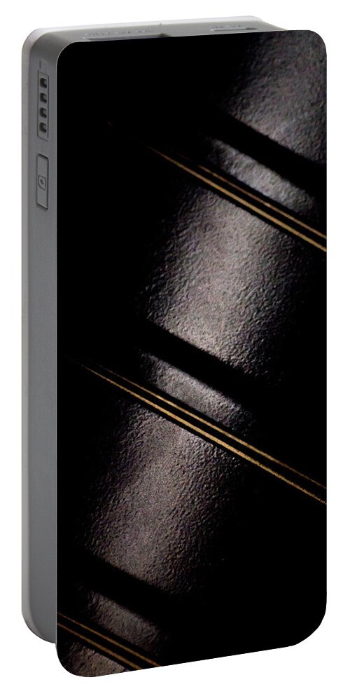 Black Portable Battery Charger featuring the photograph Golden Line by Paul Job