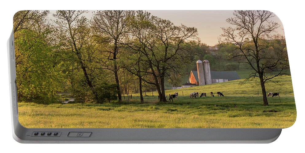 Farmland Portable Battery Charger featuring the photograph Golden Pastures by Andy Smetzer