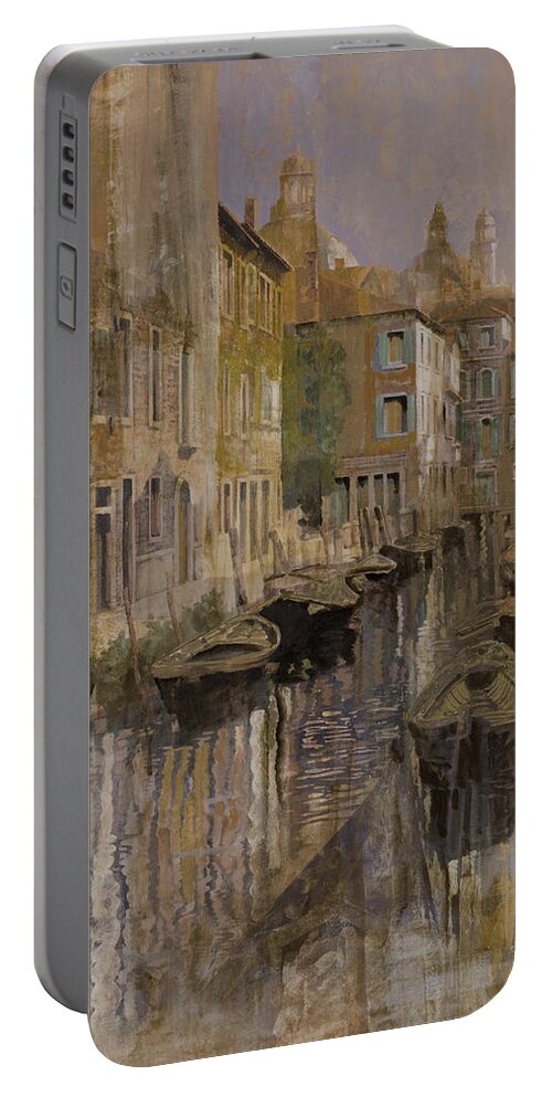 Venice Portable Battery Charger featuring the painting Golden Venice by Guido Borelli