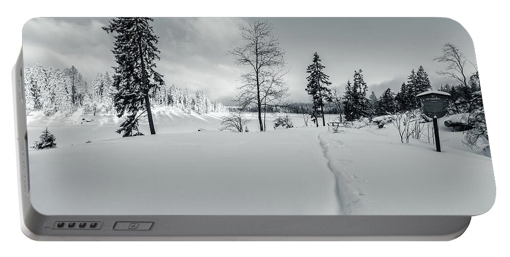 Winter Portable Battery Charger featuring the photograph Gone With The Wind by Andreas Levi