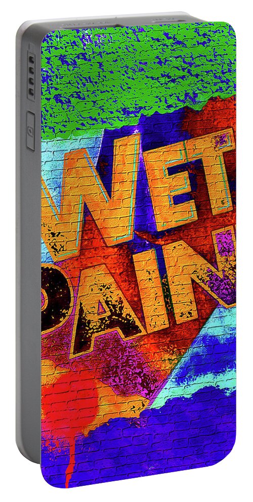 Sign Portable Battery Charger featuring the digital art Good to Know by Pennie McCracken - Endless Skys